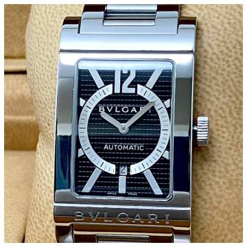 付属品、ベルト2種付き☆OH済み極美品のブルガリ時計☆新型レッタンゴロ・メンズ・自動巻き☆RT45S☆