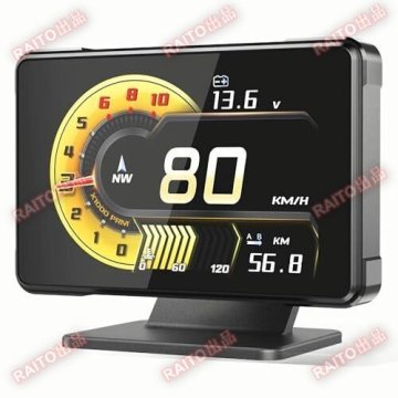 OBD2メーター マルチメーター GPS搭載 タコメーター 水温計 電圧計 ブースト計 故障診断 超速警告 疲労運転 bhw019