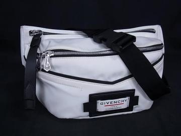 1円 GIVENCHY ジバンシィ ナイロン ボディバッグ ウエストバッグ ウエストポーチ メンズ ホワイト系 FS3805