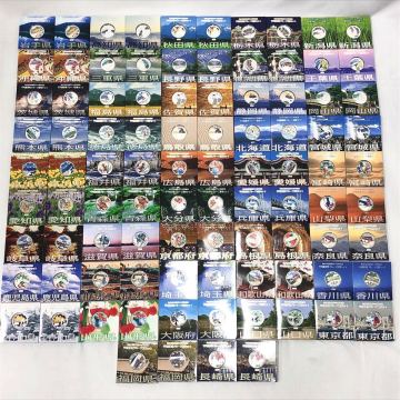 R阿1112 未使用　2セット 全94点　地方自治法施行60周年記念千円銀貨 47都道府県 コンプリート 千円銀貨幣プルーフ貨幣セット　