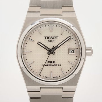 ■ 1円 ～ 正規 中古 美品 定11.3万■ ティソ TISSOT ■ PRX パワーマティック 80 35mm ■ MOP シェル 文字盤 自動巻き T137 ユニセックス