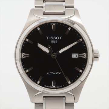 ■ 1円 ～ 中古 美品 参定7.5万■ ティソ TISSOT ■ T-Classic T-TEMPO ■箱説 自動巻き ブラック 黒 腕時計 T060.407.11.051.00