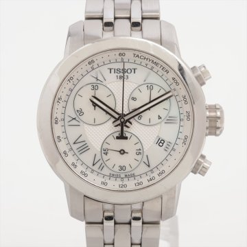 ■ 1円 ～ 中古 ■ ティソ TISSOT ■ PRC200 NBA スペシャルエディション クロノグラフ ■ 白 MOP ホワイト シェル レディース T-レース