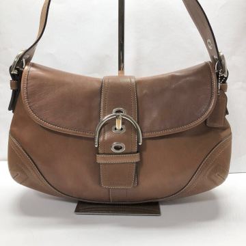 【1円スタート】COACH コーチ　ショルダーバッグ ショルダーバック　レザー 本革　ブラウン ソーホー 肩掛け　F10192