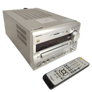 【J11-005】中古・現状品★ONKYO オンキョー　NFR-9TX　ミニコンポ　CD/SD/USBレシーバー　通電OK　2018年製　本体　リモコン付き★MO-3749