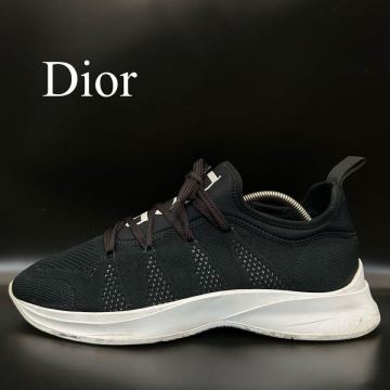 1円【美品】Dior ディオール ネオプレン テクニカルメッシュ スニーカー ローカット B25 ロゴ メンズ メッシュ ブラック 黒 サイズ26cm相当