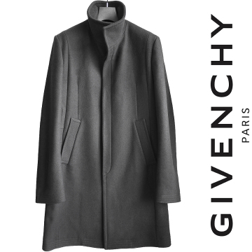 正規品 名作 ジバンシー GIVENCHY ウールメルトン ハイネックコート ジャケット ライダースブルゾン ジバンシィ