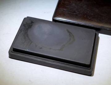 書道具 文房具 端渓 老坑長方硯 中国硯 時代物 唐物