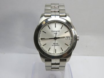 \1◆稼働◆ ティソ J374/474 シルバー 自動巻き メンズ 腕時計 コマ AA33003