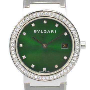 １円～稼働品292-1250894I　BVLGARIブルガリ　ブルガリブルガリ　BB33SS　QZ　SS 　デイト　メンズ腕時計　