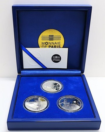 【ご縁スタート！】フランス　2015年　星の王子さま　フランス版発刊70周年記念10ユーロプルーフ銀貨3種セット【9034】