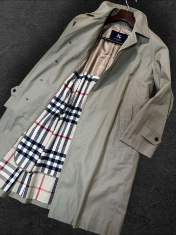 DH05 新品同様 メガチェック【宝石カシミヤ!!!】定価24万【BURBERRY LONDON/バーバリー】ライナー付き ステンカラーコート コート メンズ 