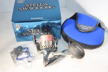 M　SHIMANO シマノ ステラ SW 5000HG スピニングリール 釣り具 箱付 