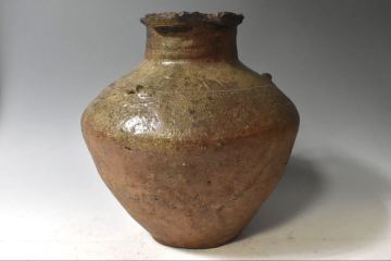 【英】B447 時代 常滑壺 H39㎝ 日本美術 常滑焼 壷 花入 骨董品 美術品 古美術 時代品 gi