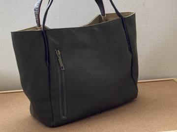 帆布&times;本革★美品【倉敷帆布】婦人トートバッグ（日本製）★