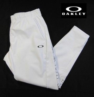 L土12314新品▼ オークリー ゴルフにも最適 【 L 】 白系 ロングパンツ OAKLEY イージーパンツ 軽量性 透湿性 保温性 トレーニングウエア
