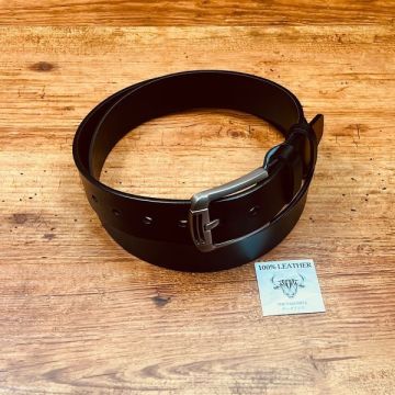 牛革 イタリアンレザー ベルト フリーサイズ　カジュアル　メンズ ベルト ビジネス 紳士 スーツ 新品 1円 本革 黒 ブラック 送料無料