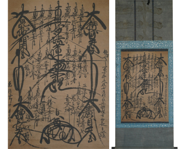 【模写】se111208 日蓮曼荼羅 日奠 書 江戸時代前期　日蓮宗　身延山久遠寺二十八世