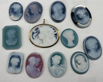 【ストーンカメオ】◇ルース◇一部k18〜750◇約50g◇