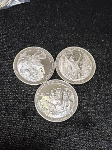 3枚セット フランクリンミント シルバー 銀貨 メダル 計約74g