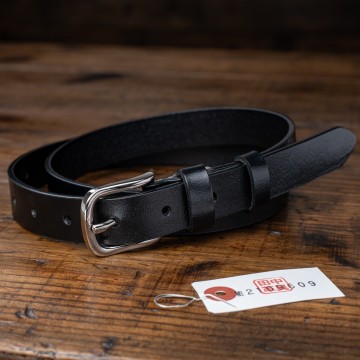 ナローベルト【牛革】イタリアンレザー メンズ 本革 ベルト カジュアル 新品 未使用 送料無料 1円 レザー ブラック 黒 細い 細身 田中革具