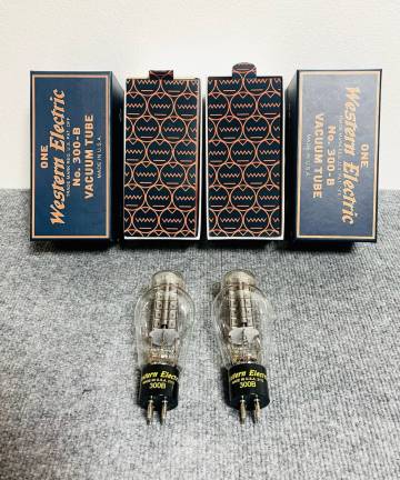Western Electric 300B 真空管ペア ケース付 ウェスタンエレクトリック 。(希少)