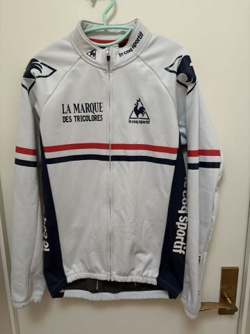 le coq sportif ルコック ボンディングサイクルジャージ 裏起毛　美品　フリース　サイズO サイクルジャケット　冬用