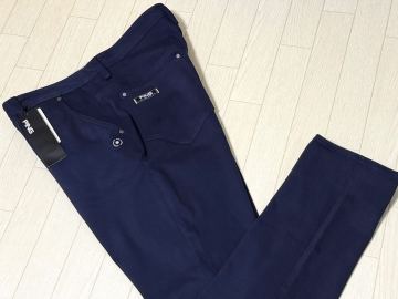 新品★ピン PING ゴルフウェア Mr.PING刺繍 5ポケット CROSS MOVING ツイル ストレッチパンツ/秋冬/ネイビー/サイズL