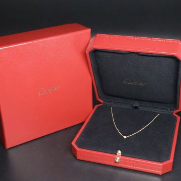 K18!!【Cartier(カルティエ)】◆天然ダイヤモンド ダムールネックレス◆D 約2.1g 約40cm diamond ジュエリー ペンダント EG5/EH0 W797