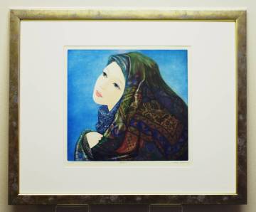 ☆コレ売切り！　高橋潮　雨あがり　S5号　直筆サイン　壁面を優雅に演出してくれる美しい作品です！　新品額装☆