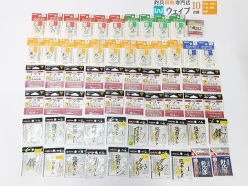がまかつ イブキ、ハヤブサ 鬼掛 極関スレ、 バリバス オカメ鈎・ウドン鈎・グラン鈎 等 ヘラブナ 釣り針 計63点 未使用品多数