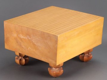 【流】囲碁道具 本榧六寸盤 四方柾 碁盤 盤厚18.5cm LC776