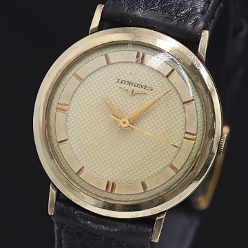 1円 稼働 ロンジン 手巻き ゴールド文字盤 メンズ 腕時計 2000000 12NBG KMT