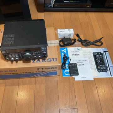 整備済 YAESU FT-655 50W 貴重後期モデル最終ロット(4Mxx) CWフィルター実装済 DXS-2 取説 電源コード 元箱 当時カタログ ベルト切れなし
