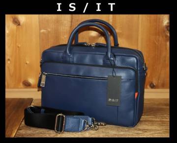 送料無料 即決【未使用】 IS/IT ★ 撥水 牛革 ドライビングトート ★ イズイット 2WAY ビジネスバッグ 税込定価3万800円 984501 併
