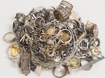 大量セット 銀 地金 つぶし 潰し SILVER 950 925 シルバー 刻印 約500g まとめて 03