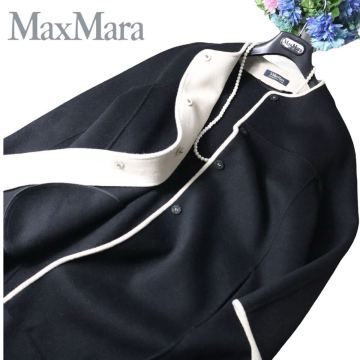 MaxMaraマックスマーラ　セレブ御用達♪クチートアマーノダブルフェイス　ふんわりコート　上質アンゴラブレンド　定価223,000円　新品同様