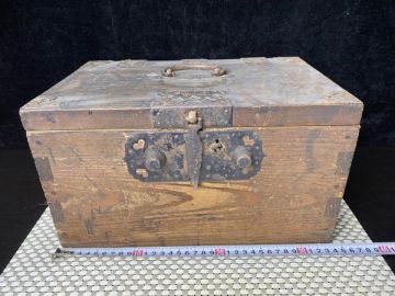 sk★アンティーク 木箱 古民家 収納箱 年代物 時代箱 旧家蔵出し 古民具 古道具 現状品★