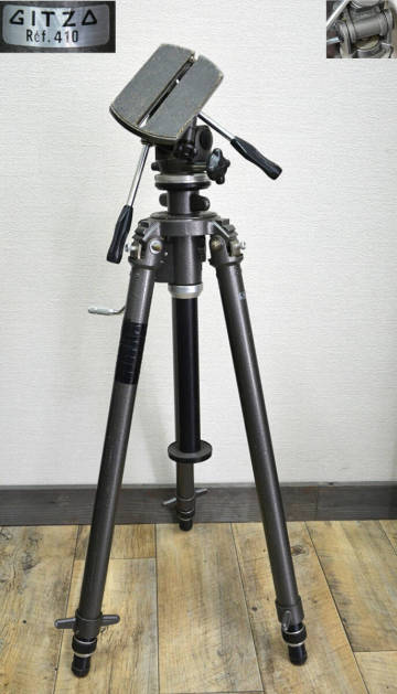 0024-58 GITZA ジッツオ Ref.410 三脚 雲台セット カメラ周辺機器 R.4+ フランス製 カメラ 光学機器 カメラ部品 アクセサリー 大型三脚