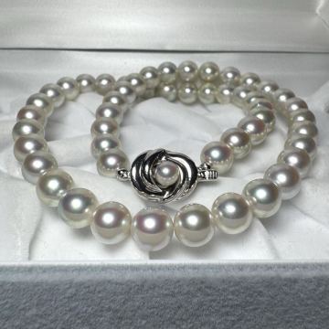 TASAKI タサキ 大珠 アコヤ真珠 本真珠 あこや パール ネックレス ジュエリー 8.5mm 43.5cm 42.0g akoya pearl jewely necklace SILVER 