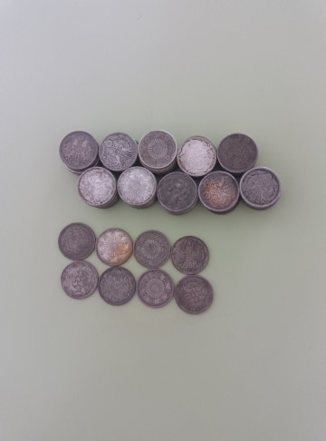 小型50銭銀貨 鳳凰　まとめて108枚　530g