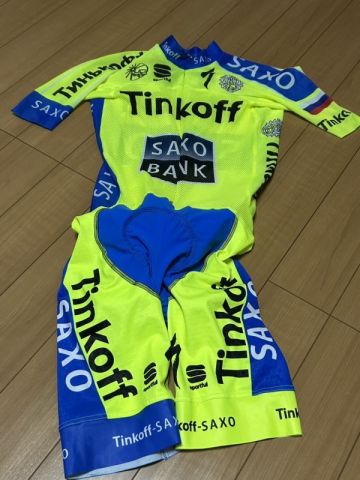 希少 選手支給品 スキンスーツ 非売品 Sサイズ TINKOFF ティンコフ UCI SAXO BANK SPORTFUL SPECIALIZED ロードスーツ