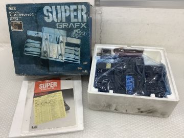 DB732-100【保管品】PCE PC スーパーグラフィックス 本体 PI-TG4 SUPER GRAFX 日本電気 NEC ケーブル/コントローラ/説明書箱付t
