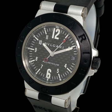 2511T105 BVLGARI ブルガリ AL38TA ALUMINIUM アルミニウム メンズ腕時計 現状品 自動巻き 3針 デイト ラウンド 