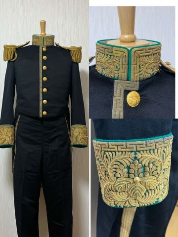 （A011）極美品　有爵者　男爵大礼服　枢密顧問官　貴族院議員　元老院議官　正二位勲一等男爵　 大礼服 軍服 旧日本軍 将校 日本軍