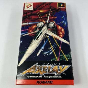 【未使用超極美品】スーパーファミコン アクスレイ SFC 箱感色味光沢超良好 傷スレ極小