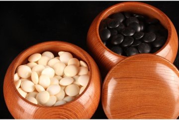 [URA]天然本蛤・那智黒石34号碁石/4-12-71　(検索)骨董/囲碁/碁笥/碁石/雪印/月印/華印/スワブテ/スワブデ