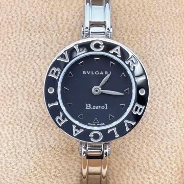 極美品 BVLGARI B.zero1 ブルガリ ビーゼロワン BZ22S バングル ブラック文字盤 レディース クォーツ 腕時計