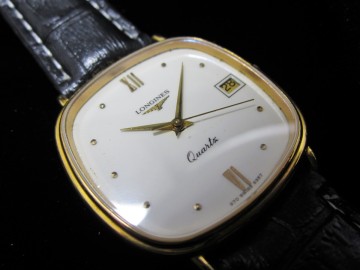 美品　ガラス無傷　ロンジン 腕時計 LONGINES スクエア　デイト　メンズ