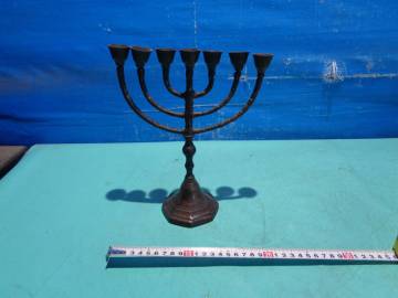 昭和レトロ 真鍮製 ろうそく立て 7本 燭台 古道具